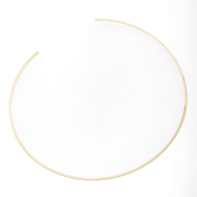 CH-0232 CHOKER BANHADA A OURO 18K COM DESIGN LISO