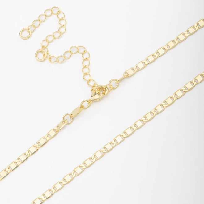 CH-0238 CHOKER BANHADA A OURO 18K COM CORRENTE EM ELOS PIASTRINE
