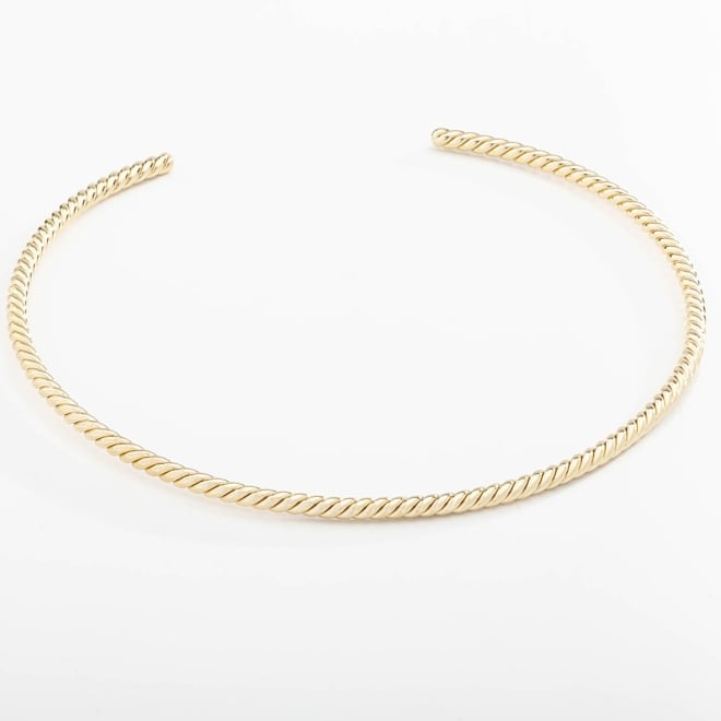 CH-0272 CHOKER ARO BANHADA A OURO 18K COM DESIGN TORCIDO