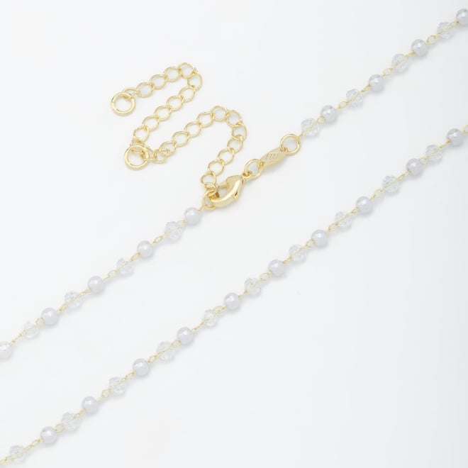 CH-0285 CHOKER COM DETALHES EM PÉROLAS E CRISTAIS TRANSPARENTES