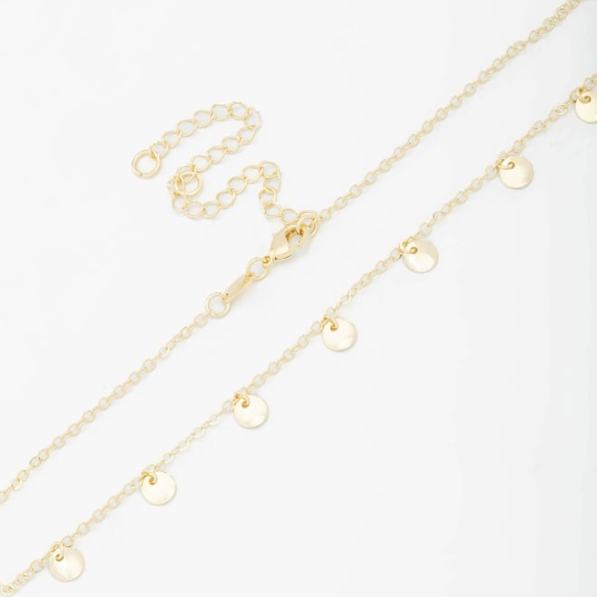 CH-0292 COLAR CHOKER COM SEQUENCIA DE PLAQUINHAS LISAS