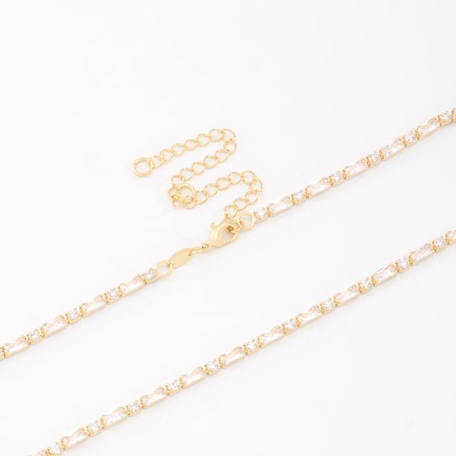 CH-0310 CHOKER BANHADO A OURO 18K CRAVEJADO COM ZIRCÔNIAS