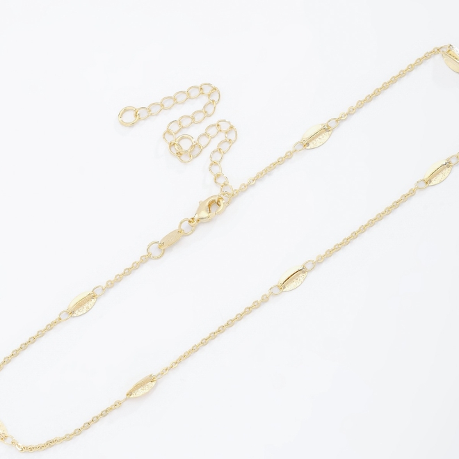 CH-0317 CHOKER COM DETALHES EM ELOS TRABALHADOS FOLHA