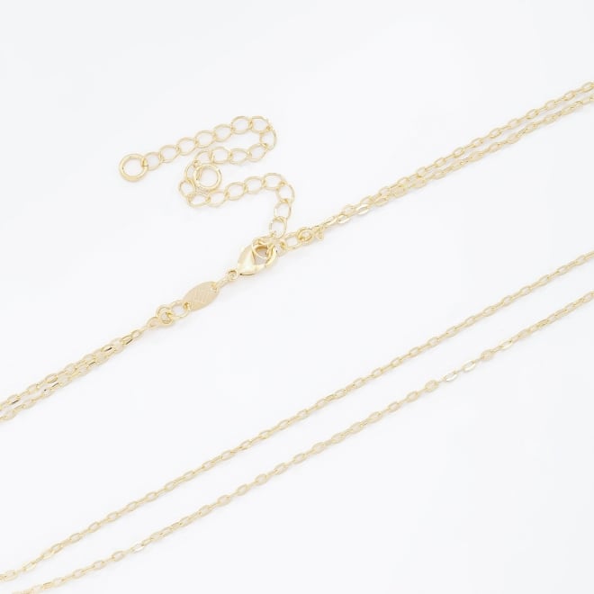 CH-0321 CHOKER BANHADO A OURO 18K COM DESIGN DUPLO EM CORRENTE DE ELOS DELICADOS