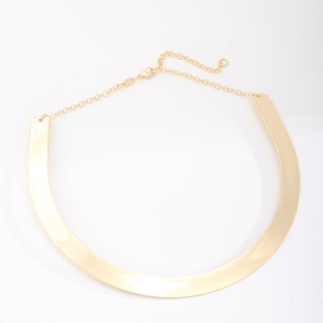 CH-0346 CHOKER BANHADA A OURO 18K COM DESIGN LISO