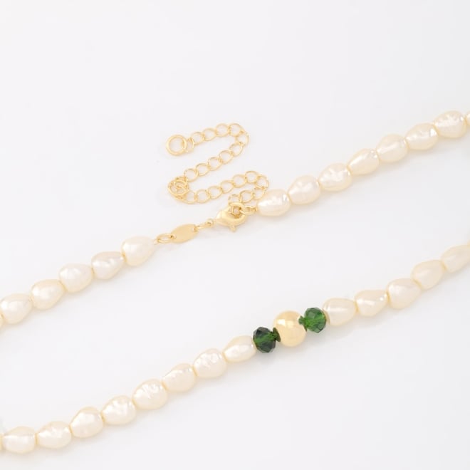 CH-0352 CHOKER BANHADA A OURO 18K COM PÉROLAS