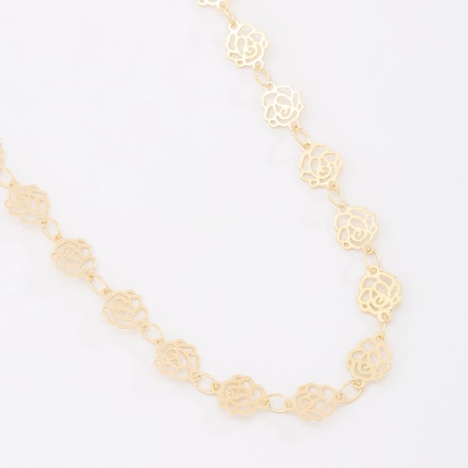 CH-0353 COLAR CHOKER BANHADO A OURO 18K COM DETALHES EM MINI FLORES VAZADAS