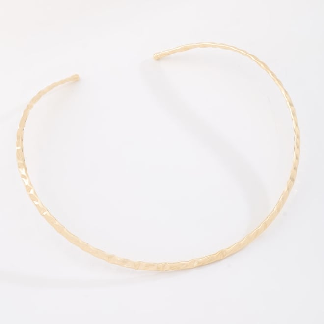 CH-0366 CHOKER BANHADO A OURO 18K COM DESIGN TORCIDO