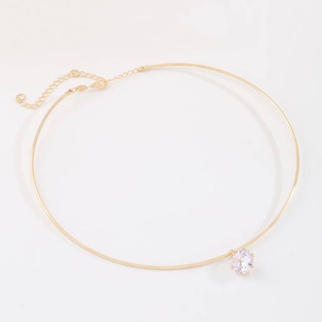 CH-0392 CHOKER COM PINGENTE EM ZIRCÔNIA