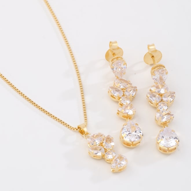 CJ-00044 CONJUNTO ZIRCÔNIA GOTA