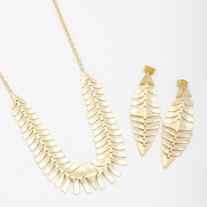 CJ-00157 CONJUNTO COM DESIGN INSPIRADO EM FOLHAS ARTICULADAS