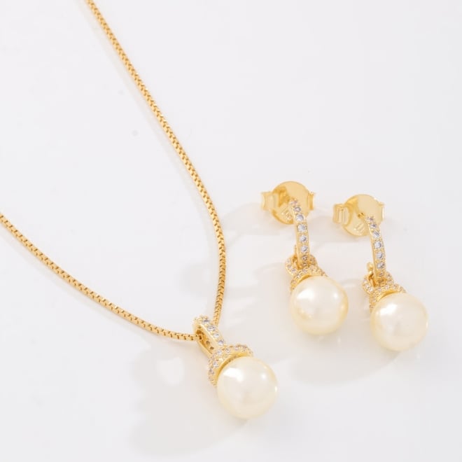 CJ-00420-CONJUNTO COM PÉROLA E ZIRCÔNIAS