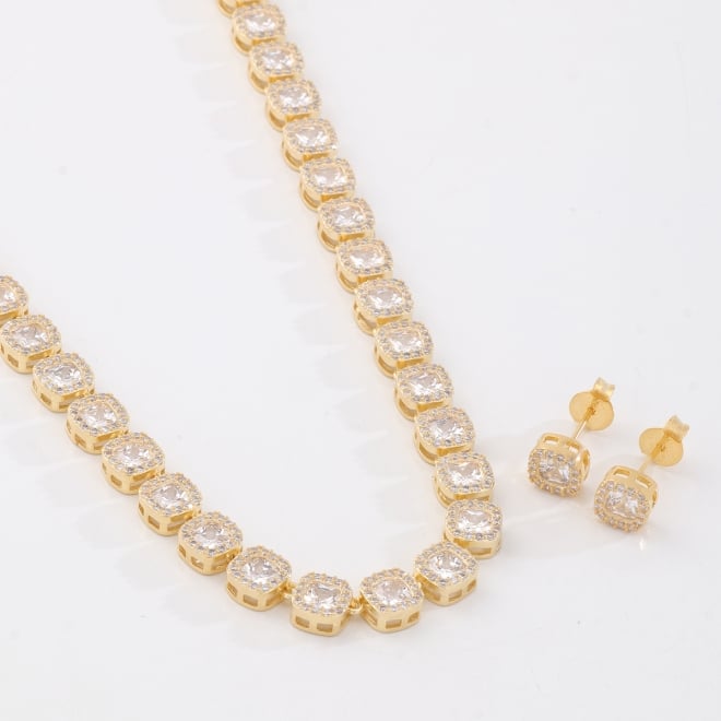 CJX-00163 CONJUNTO  EM ZIRCÔNIAS 