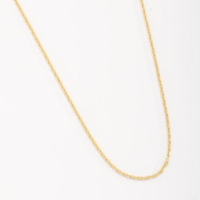 CR-00007 CORRENTE BANHADA A OURO 18K COM ELOS MINI CADEADOS