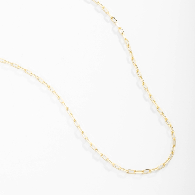 CR-00010 COLAR BANHADO A OURO 18K COM CORRENTE ELO CARTIER