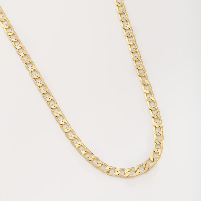 CR-00046 COLAR BANHADO A OURO 18K COM CORRENTE EM MALHA GRUMET