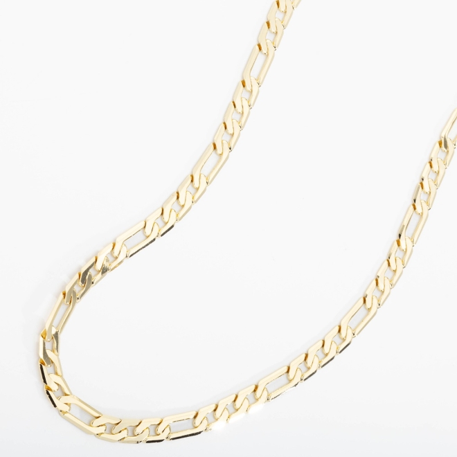 CR-00061 CORRENTE BANHADA A OURO 18K COM ELOS ESTILIZADOS