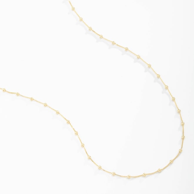CR-00251 COLAR BANHADO A OURO 18K COM CORRENTE TIPO VENEZIANA E ESFERAS 