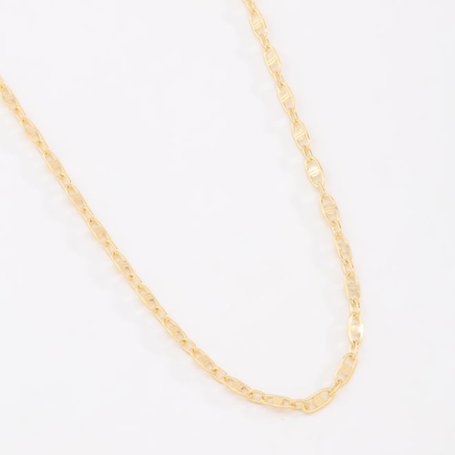 CR-00266 COLAR BANHADO A OURO 18K COM CORRENTE ELO PIASTRINE