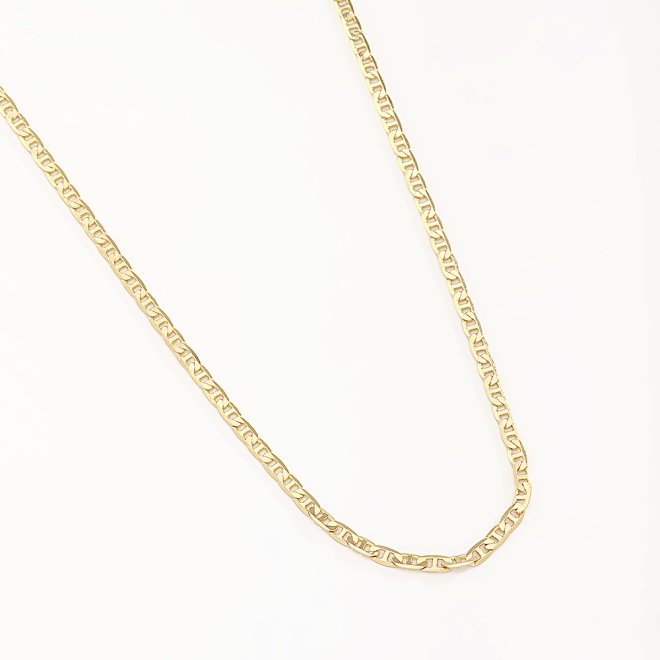 CR-00267 COLAR BANHADO A OURO 18K COM ELO CARTIER DELICADO