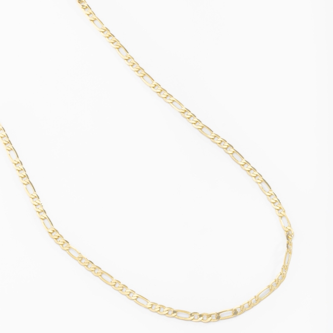 CRI-0002 CORRENTE INFANTIL BANHADA A OURO 18K MODELO ELO GRUMET 3X1