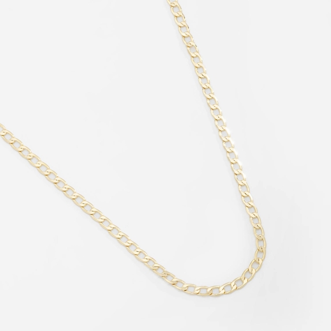 CRI-0004 CORRENTE BANHADA A OURO 18K COM ELO GRUMET INFANTIL