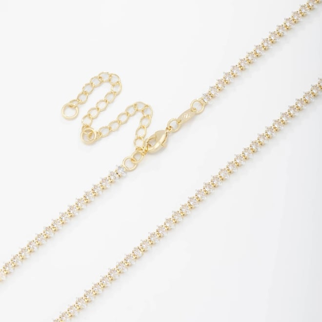 CX-0041 CHOKER EM ZIRCÔNIAS NAVETE