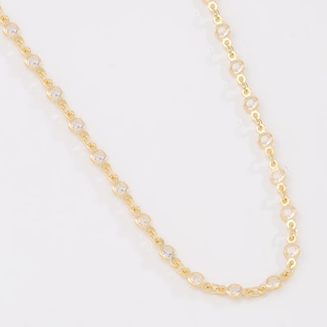 CX-0058 CHOKER BANHADO A OURO 18K COM DETALHES EM ZIRCÔNIAS CRAVEJADAS