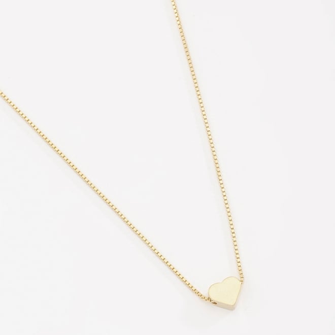 GR-00021 COLAR BANHADO A OURO 18K COM CORRENTE VENEZIANA E PINGENTE LISO EM FORMATO DE CORAÇÃO