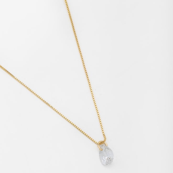 GR-00052 COLAR BANHADO A OURO 18K COM CORRENTE VENEZIANA E PINGENTE DE ZIRCÔNIA