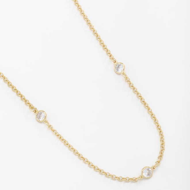 GR-00053 COLAR COM DETALHES EM ZIRCÔNIAS INCRUSTADAS
