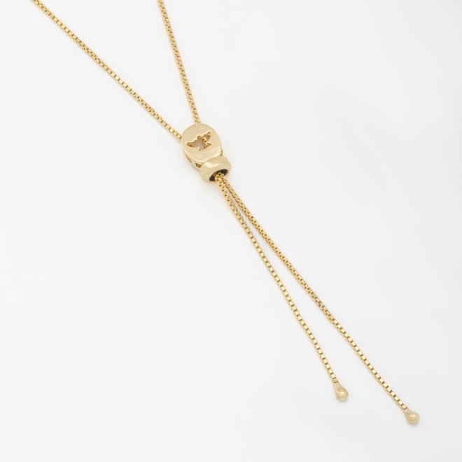 GR-00448 COLAR COM DETALHE DE PINGENTE AJUSTÁVEL E SÍMBOLO DO ESPÍRITO SANTO