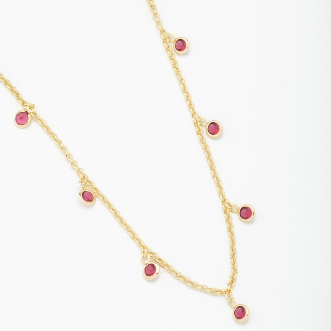 GR-00669 COLAR PENDURICALHO ZIRCÔNIAS LAPIDADO 