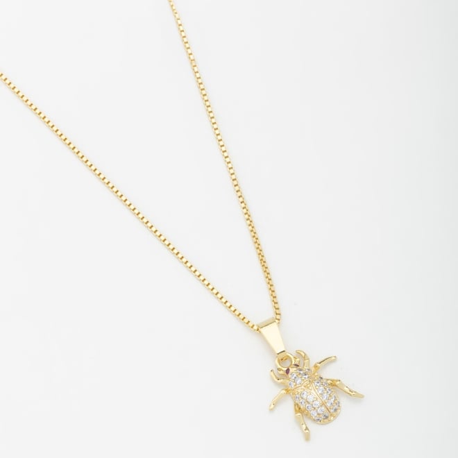 GR-00814 COLAR ESCARAVELHO COM MICRO ZIRCÔNIAS 