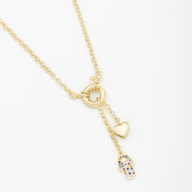 GR-00831 COLAR BANHADO A OURO 18K COM CORRENTE ESTILO GRAVATINHA