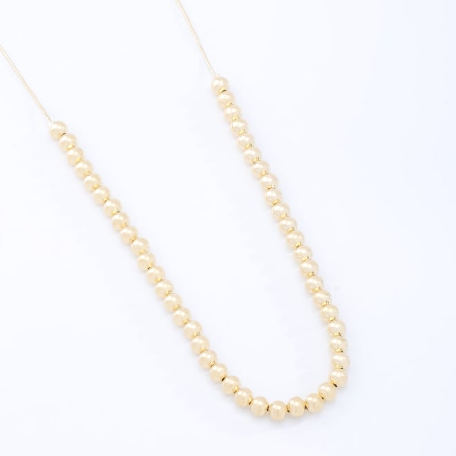 GR-00868 COLAR BANHADO A OURO 18K COM CORRENTE DELICADA E ESFERAS POLIDAS