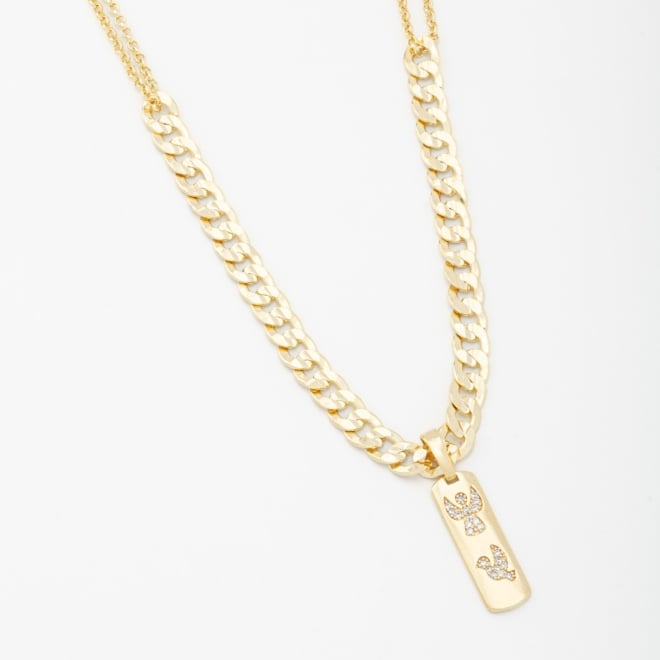 GR-00884 COLAR BANHADO A OURO 18K COM MIX DE CORRENTES ELO GRUMET E ELO PORTUGUÊS FINO