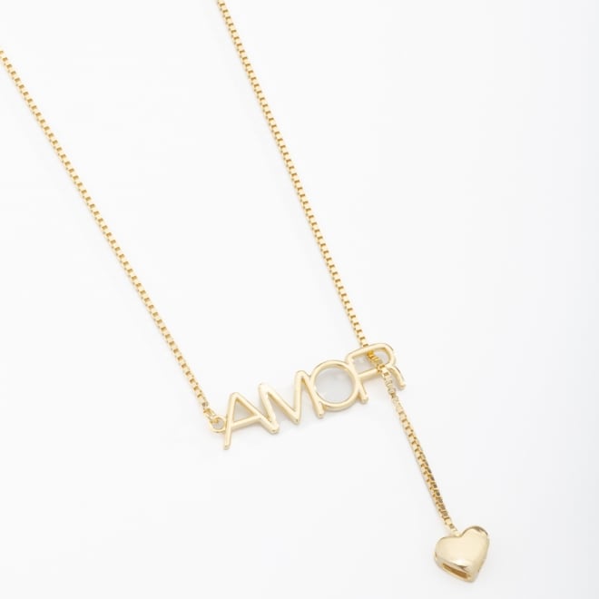 GR-00886 COLAR GRAVATINHA AMOR E CORAÇÃO