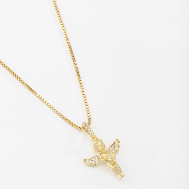 GR-00901 COLAR ANJO COM MICRO ZIRCÔNIAS 