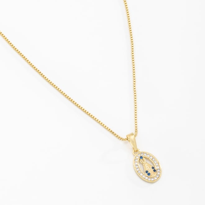 GR-01102 COLAR NOSSA SENHORA APARECIDA COM MICRO ZIRCÔNIAS