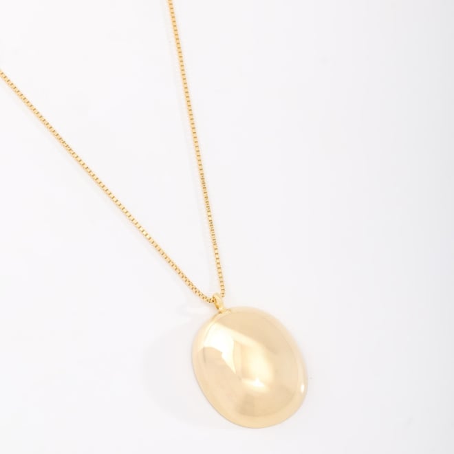 GR-01238 COLAR COM PINGENTE OVAL LISO