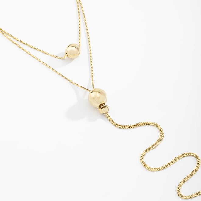 GR-01371GARGANTIHA BANHADO A OURO 18K COM DESIGN GRAVATINHA DUPLA