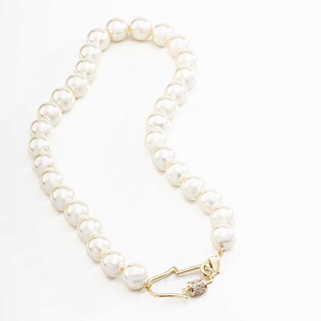 GR-01532 GARGANTILHA BANHADA A OURO 18K COM ESFERAS