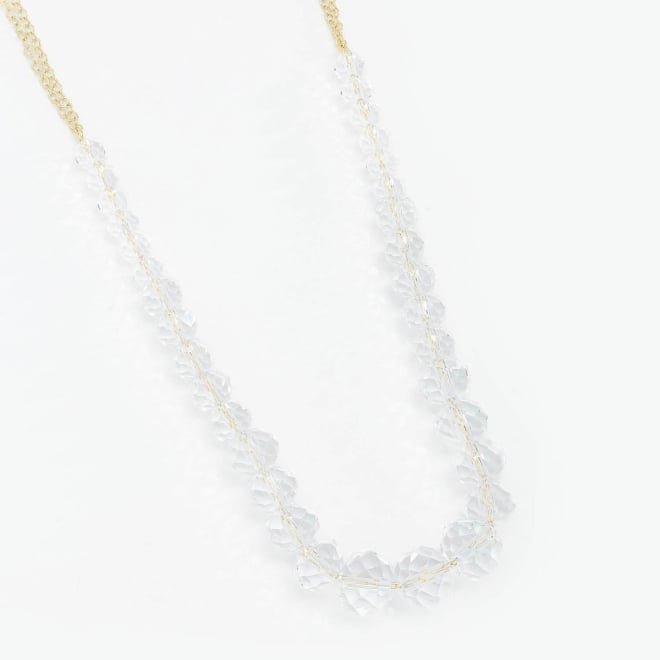 GR-01714 COLAR COM DETALHES EM CRISTAIS TRANSPARENTES