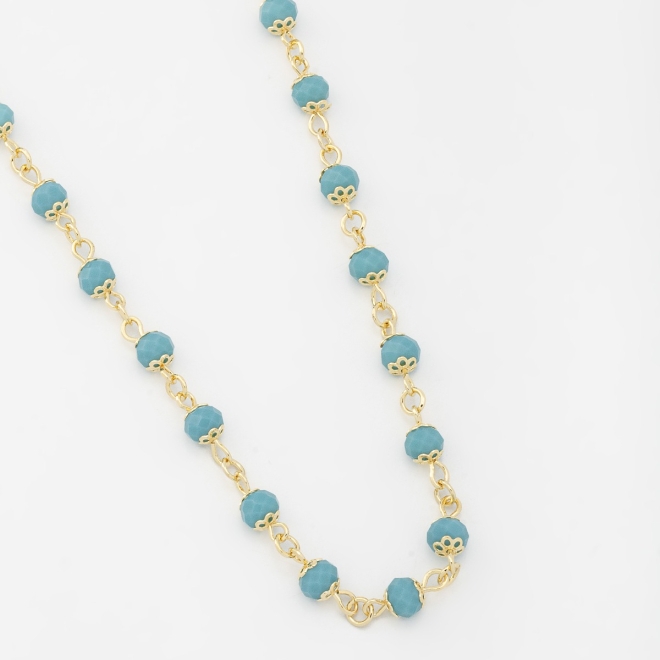 GR-01889 COLAR COM PEDRAS EM TONS DE AZUL 