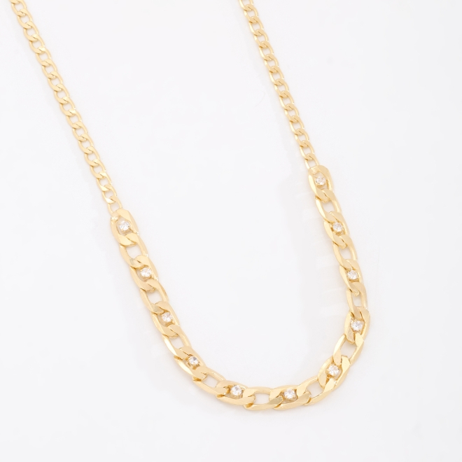 GR-02190-COLAR COM ELOS E DETALHES EM ZIRCÔNIAS