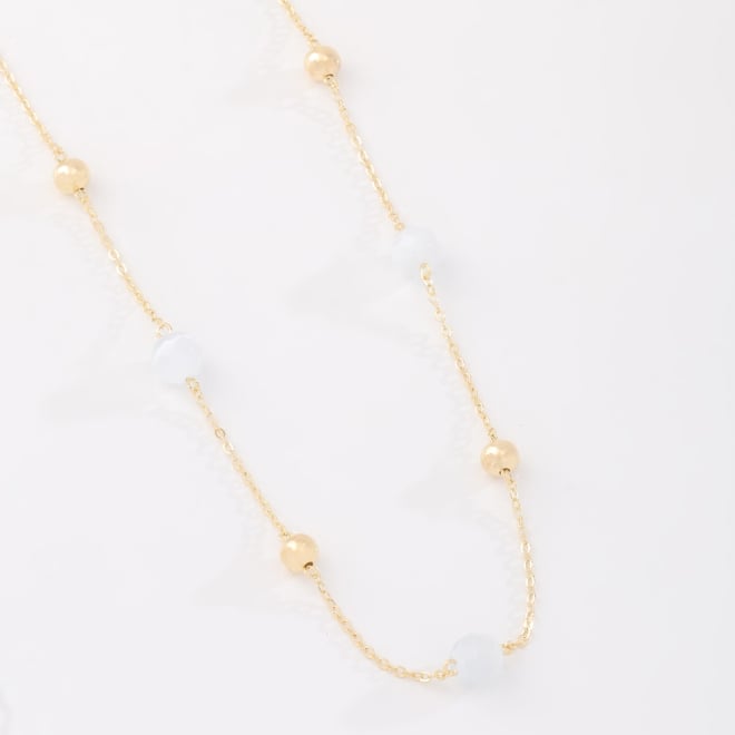 GR-02279 COLAR BANHADO A OURO 18K COM CORRENTE ELO PORTUGUÊS DELICADO