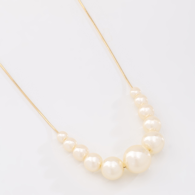 GR-02288 COLAR BANHADO A OURO 18K COM PÉROLAS EM DEGRADÊ