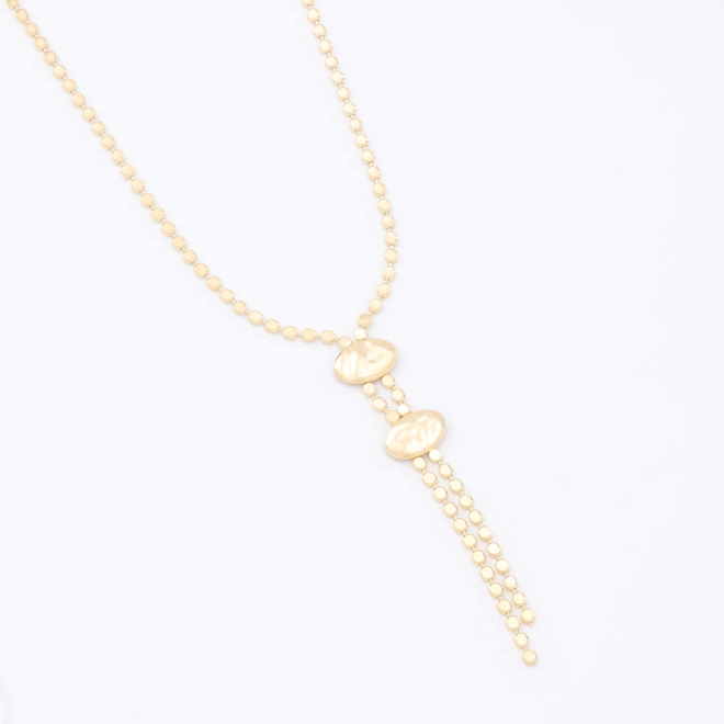 GR-03022 COLAR BANHADO A OURO 18K COM CORRENTE EM ESFERAS DELICADAS