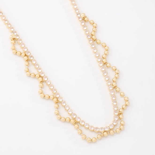 GX-0356 COLAR BANHADO A OURO 18K COM DUPLA CAMADA 